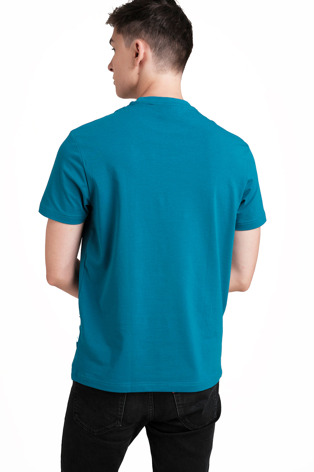 SOLID SINGLE JERSEY T-shirt, Front bottom Rubber Print.