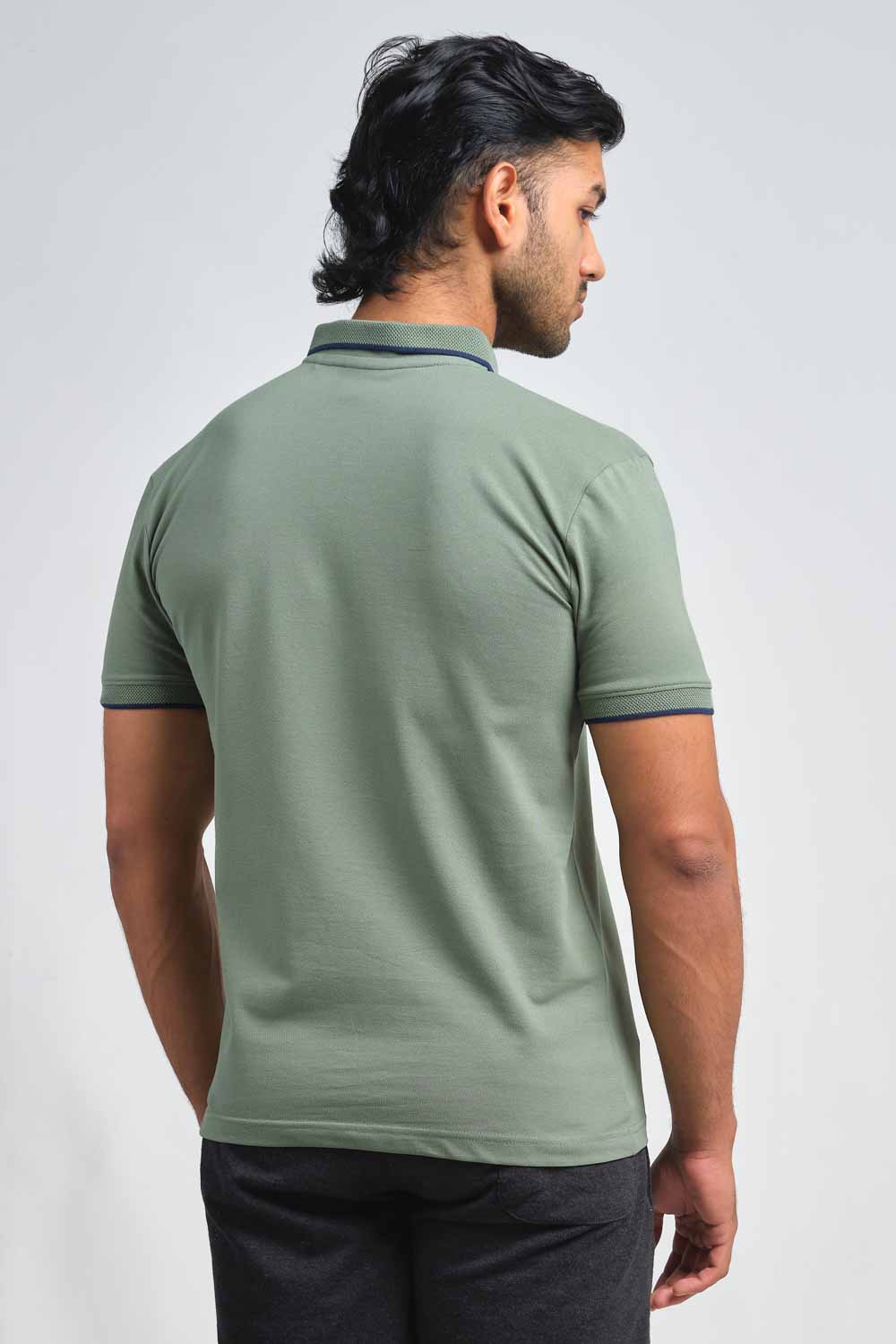 Right chest large ST82 silicon print - Luxury Premium cotton, Slim fit polo T-shirt