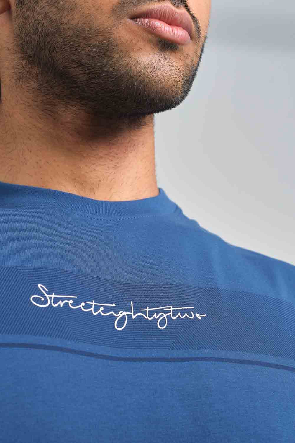 STREET82 signature logo - high build silicon and rubber print in front, solid single jersey T-shirt