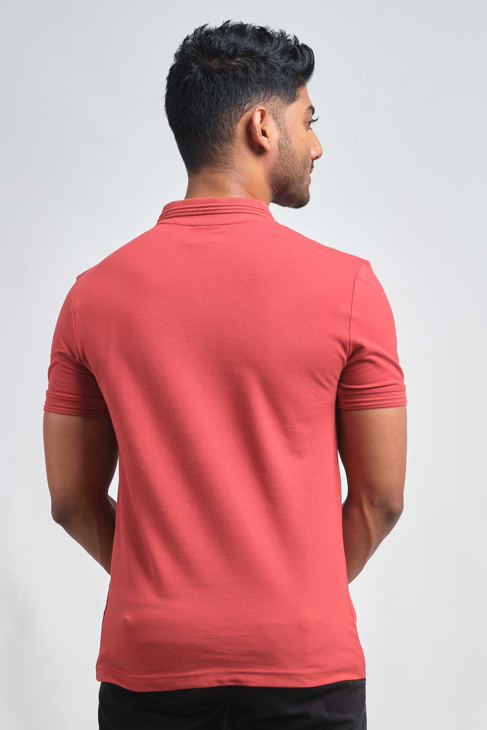 Plain premium cotton with signature logo embroidery in chest, Slim fit polo T-shirt